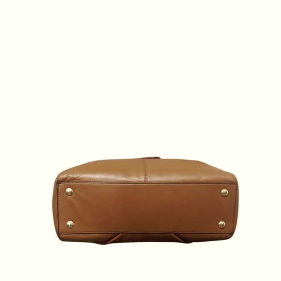 Coach Taylor Leather Alexis Saddle Brown Carryall Tote EUC - Picture 9 of 11